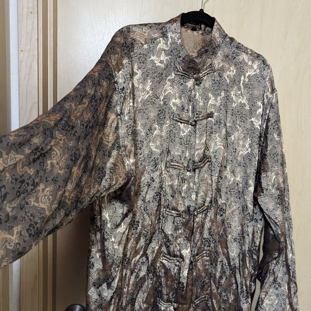 Men's L Thai Silk Toggle Shirt